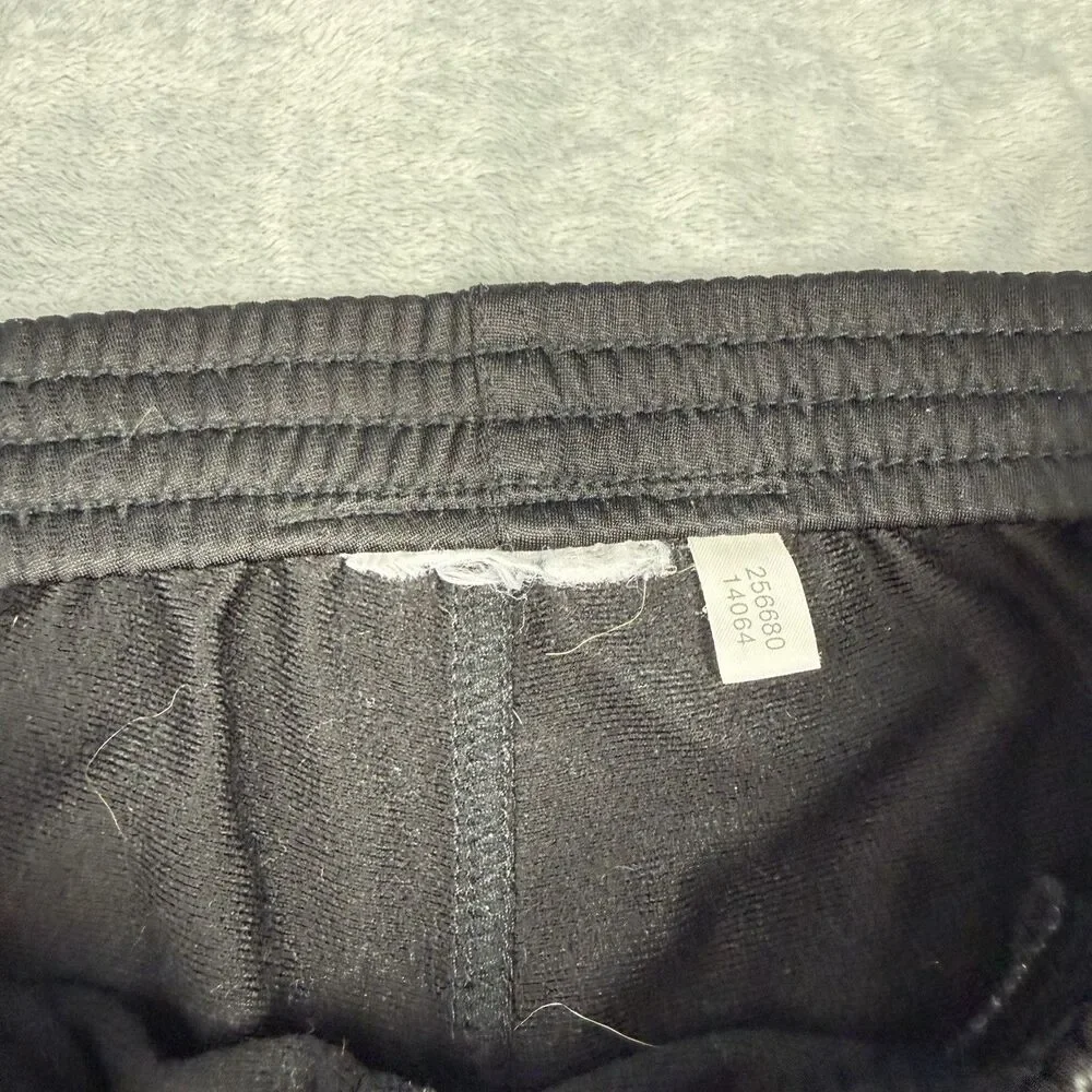 adidas Black Track Pants with White Stripes